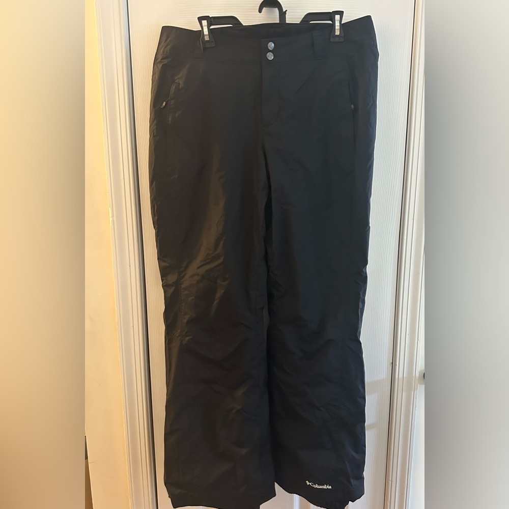 Women’s Columbia Waterproof Ski Snow Pants Black Waterproof and Insulated Size L